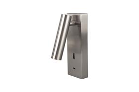 M8986  Tarifa III Switched Wall/Reading Light Adjustable With USB-C Socket, 3W LED, 3000K, 210lm, Switched, Satin Nickel, 3yrs Warranty